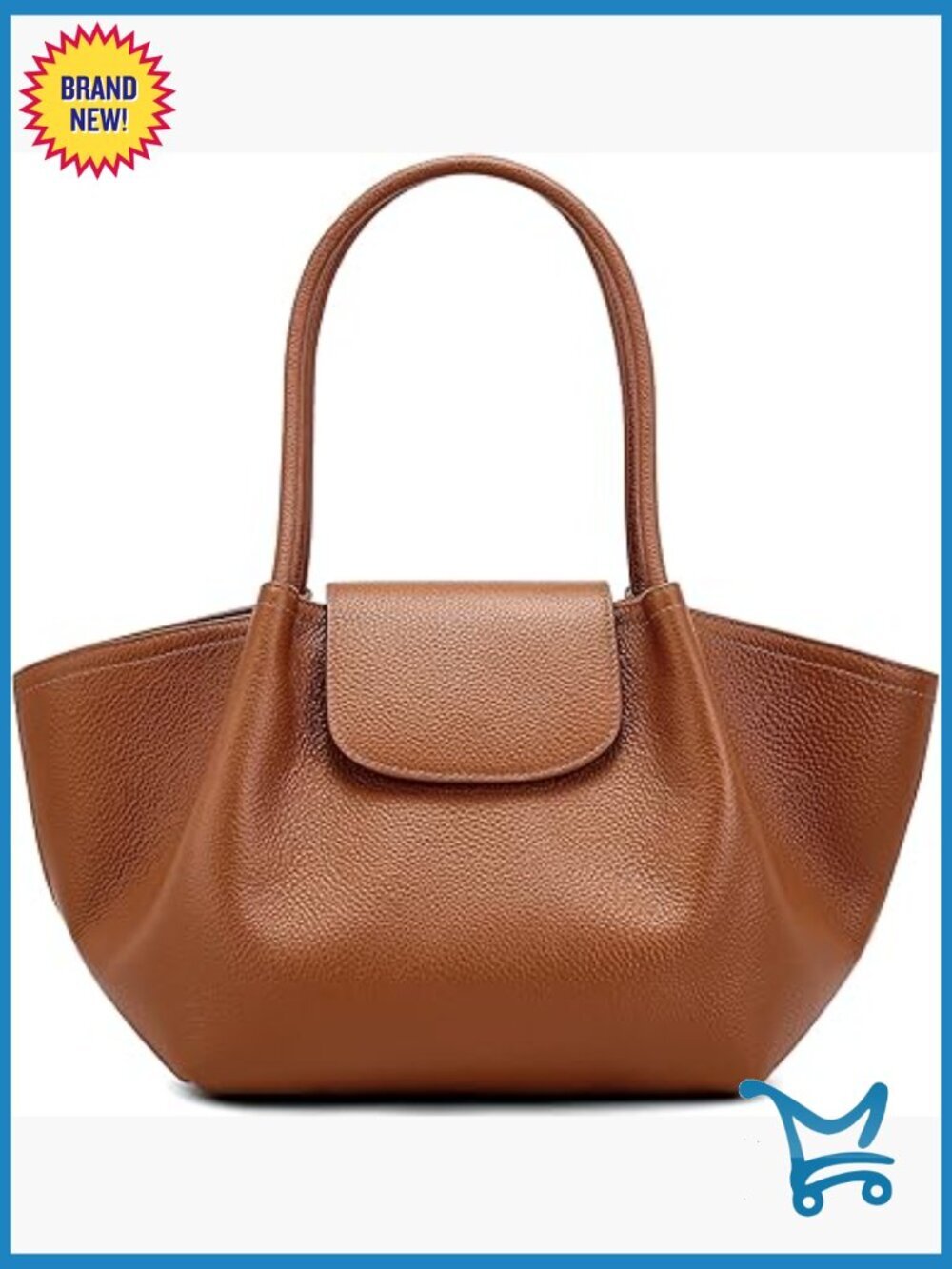 Large Genuine Leather Tote Bag for Women Spacious Work Travel Purse
